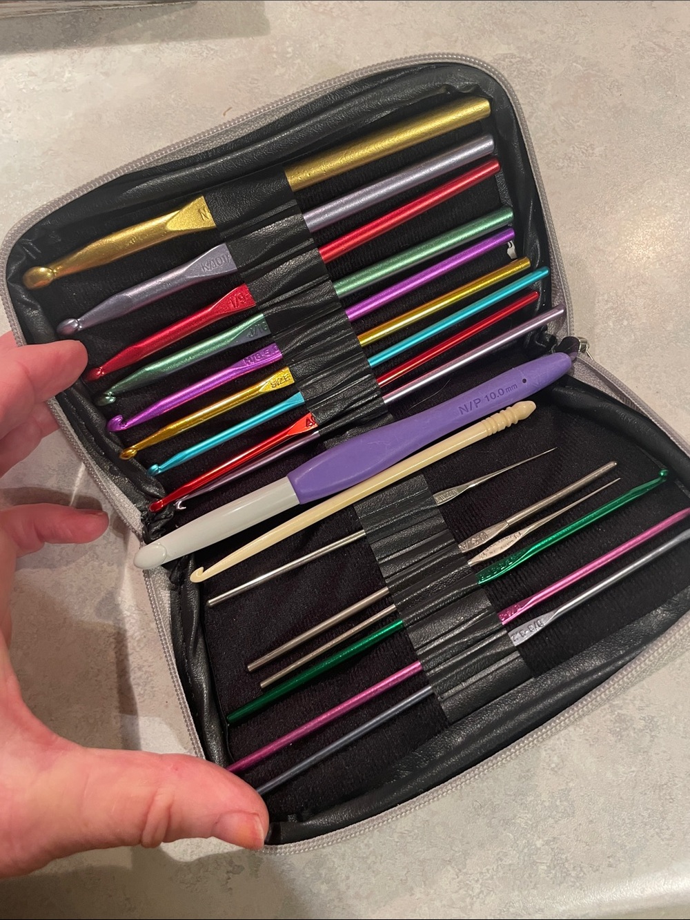 Multicolor Crochet Hook Set with Case